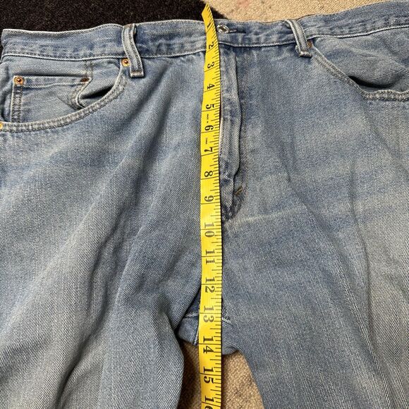 Levis 505 Relaxed Fit Jeans Mens 40X32 Blue Straight Denim Medium Wash - Picture 8 of 12
